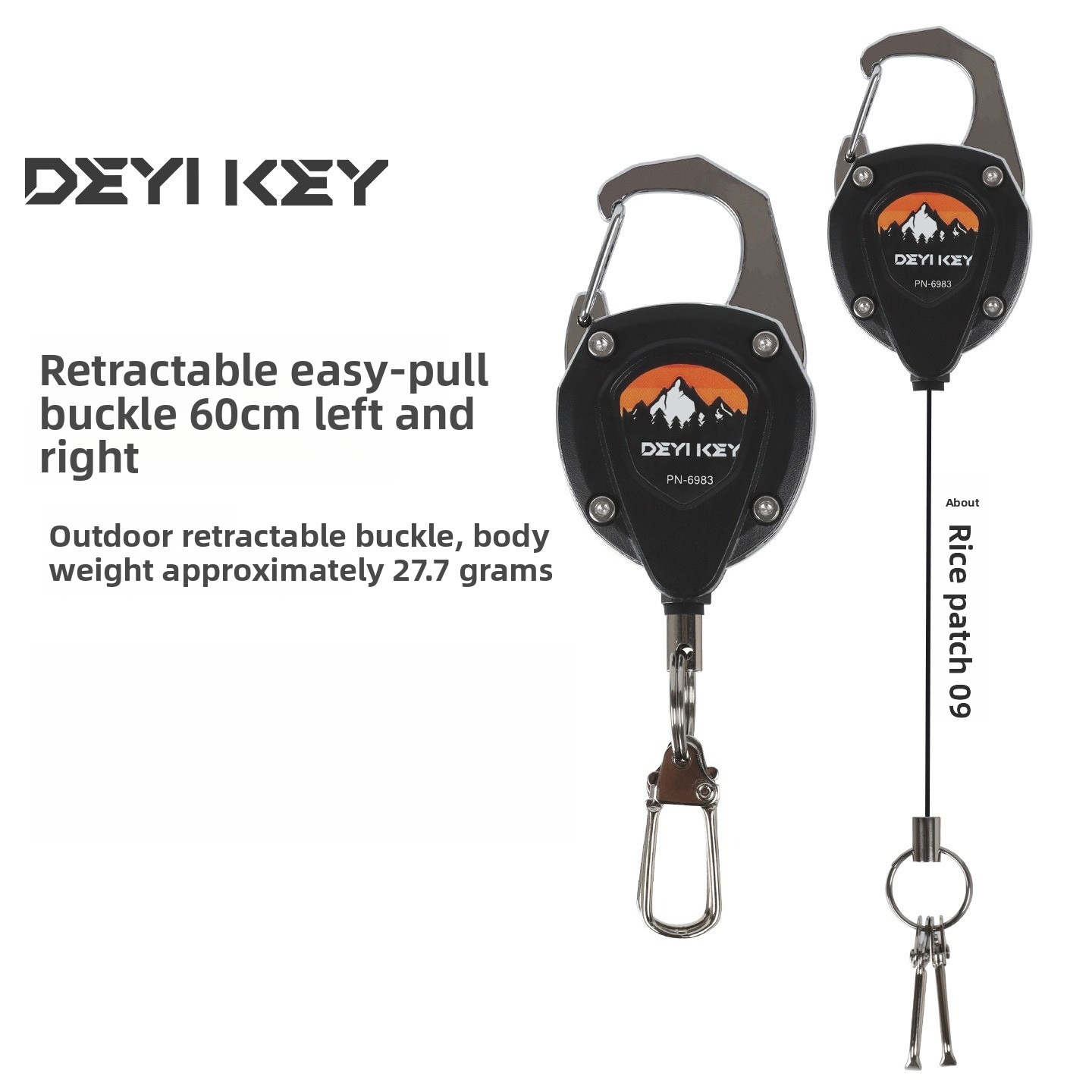 Fly Reel - Retractable Keychain Heavy Duty Anti-Lost Carabiner